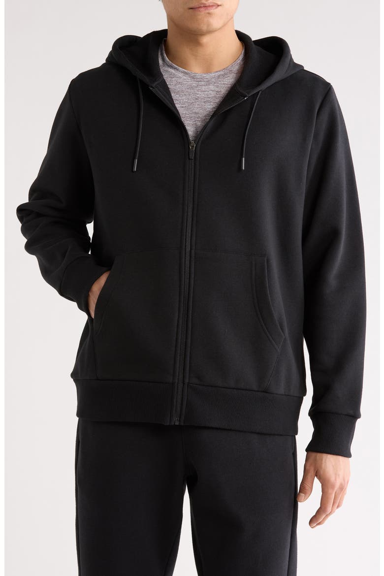 Freeform Fleece Zip Hoodie, Main, color, BLACK
