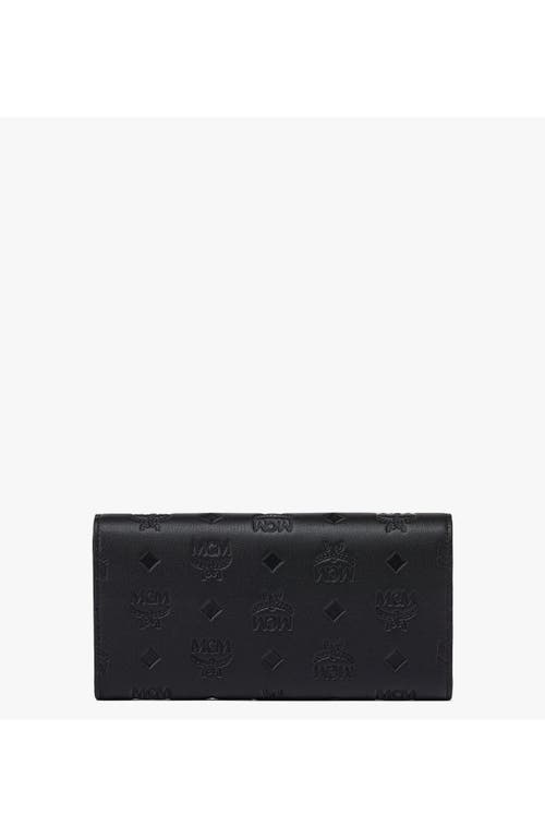 Mcm Aren Continental Wallet In Black