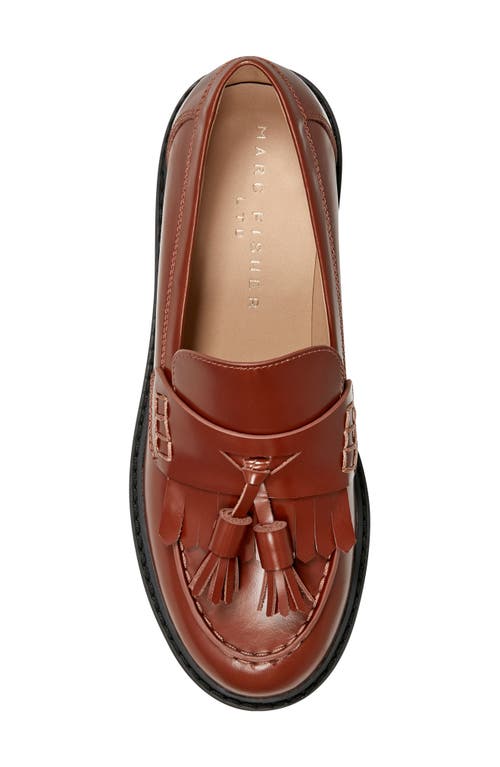 Marc Fisher Ltd Women's Ozzie Slip-on Lug-sole Casual Loafers In Medium Brown