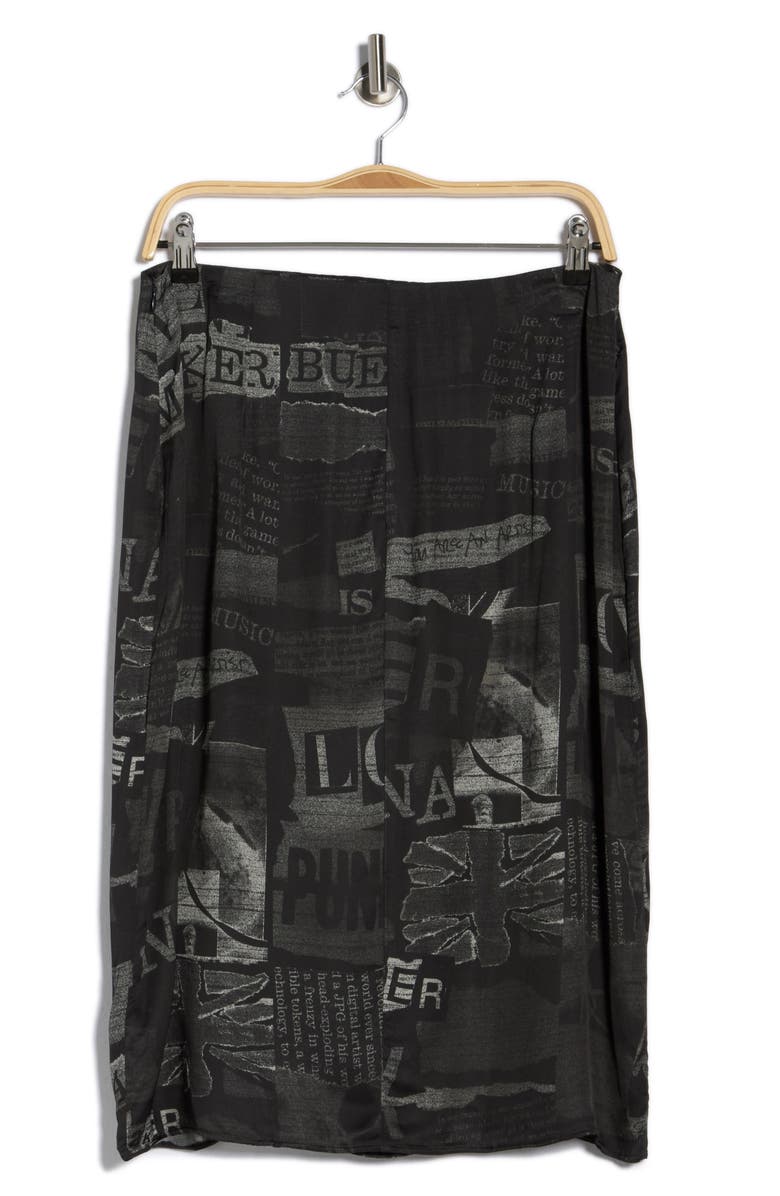 Desigual Print Woven Skirt, Alternate, color, Black