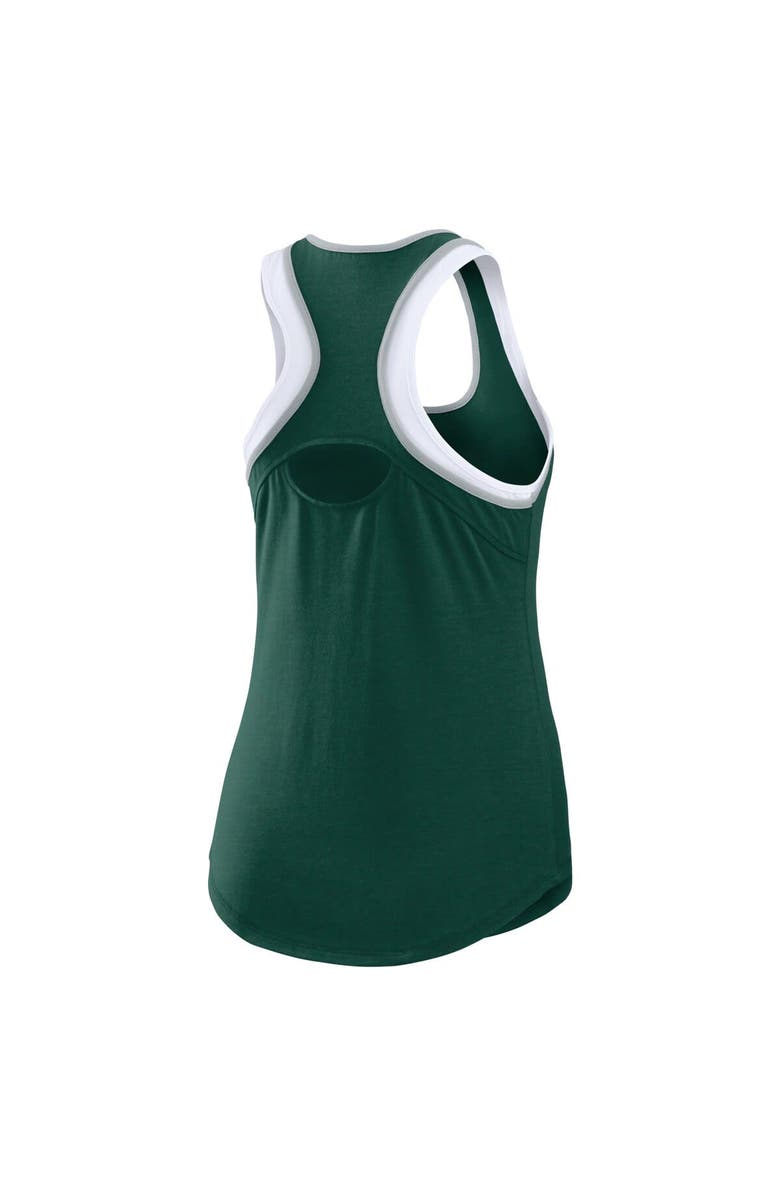 WEAR by Erin Andrews Women's WEAR by Erin Andrews Green Michigan State Spartans Open Hole Razorback Tank Top, Alternate, color, Green