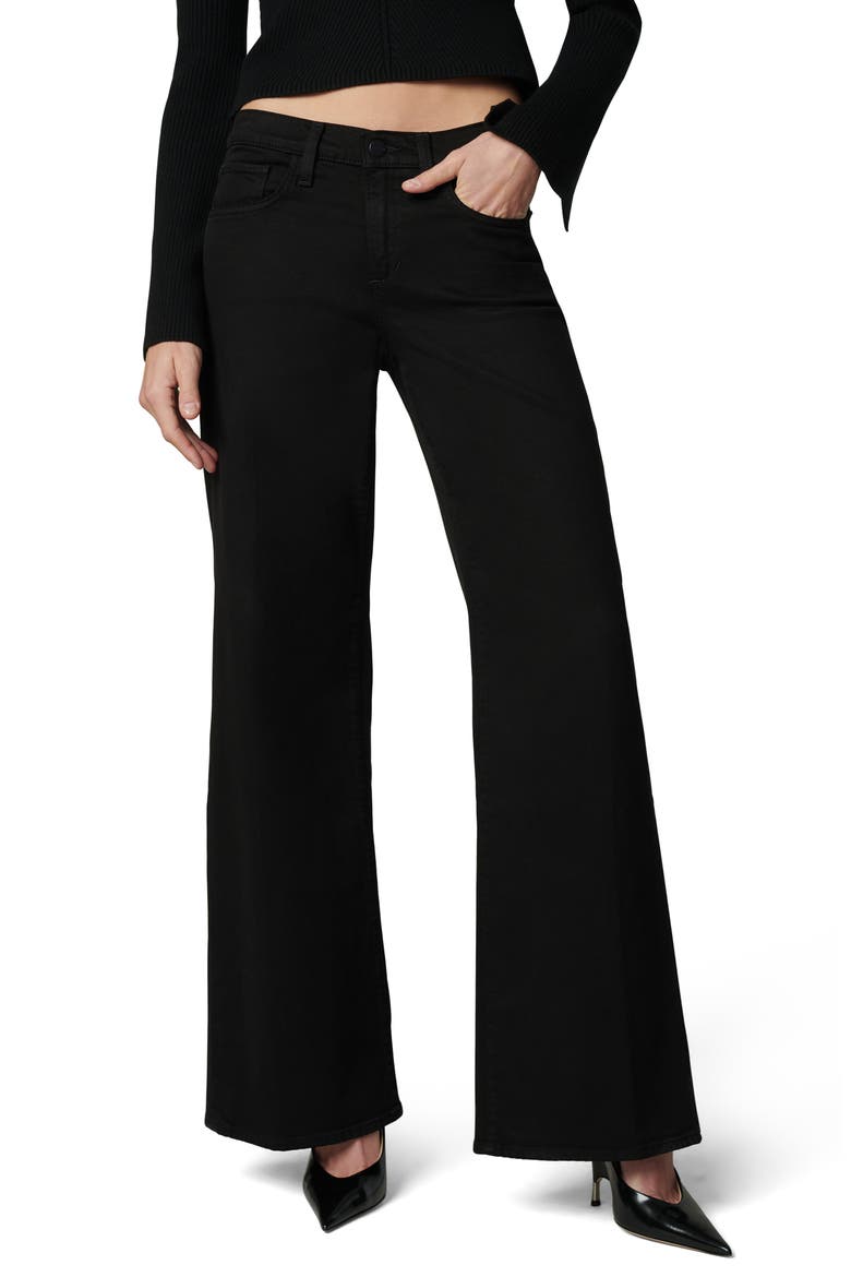 The Lou Lou Low Rise Wide Leg Jeans, Main, color, BLACK