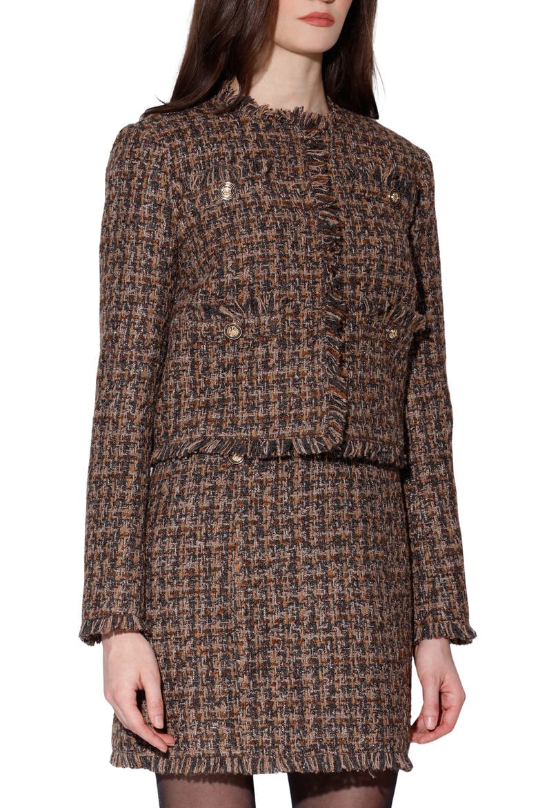 Tucker Tweed Jacket, Alternate, color, CHOCOLATE TWEED