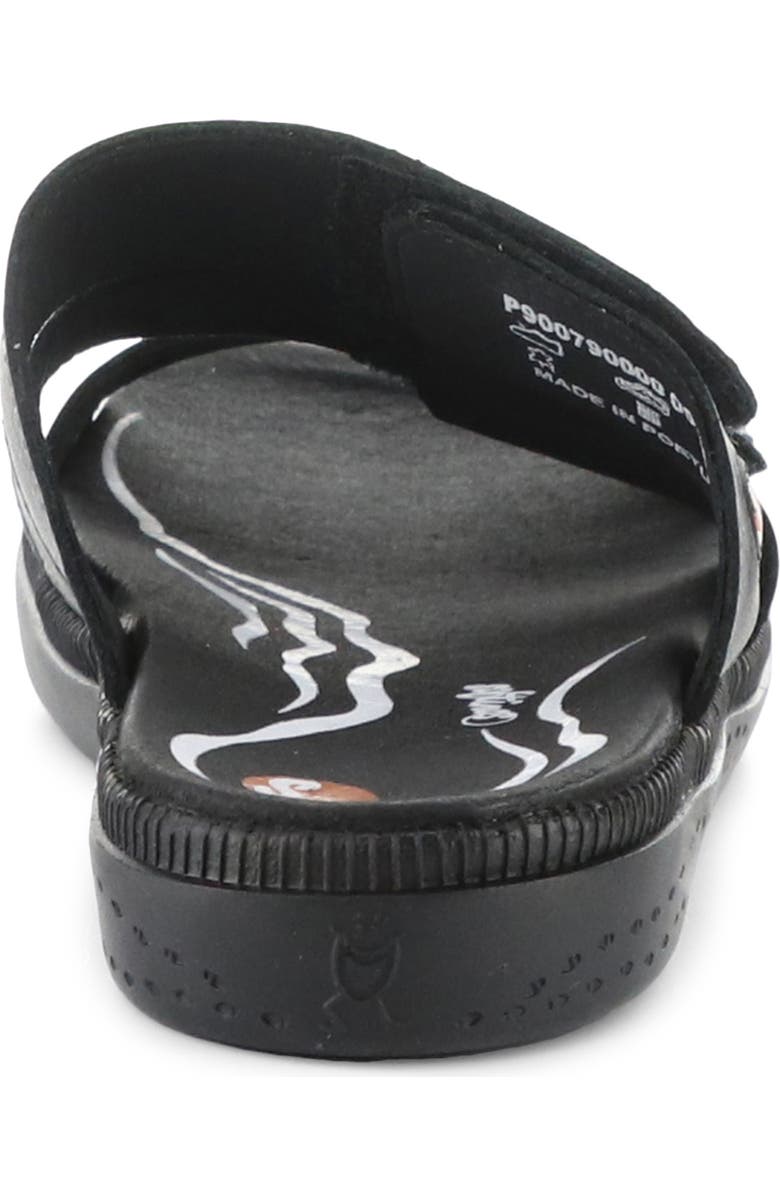 Softinos by Fly London Slide Sandal, Alternate, color, Black Smooth Leather
