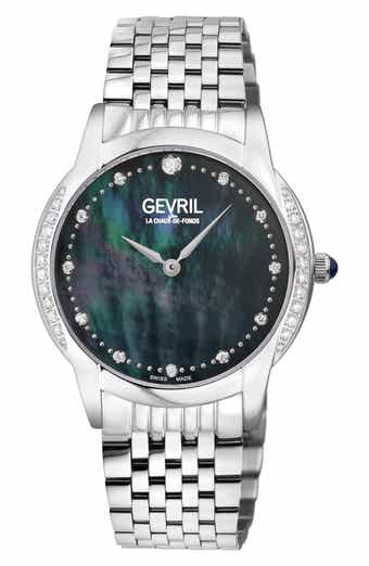 GEVRIL Airolo Swiss Diamond Bracelet Watch, 36mm - 0.56ct.