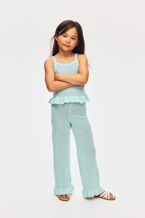 Cotton-knit strappy top