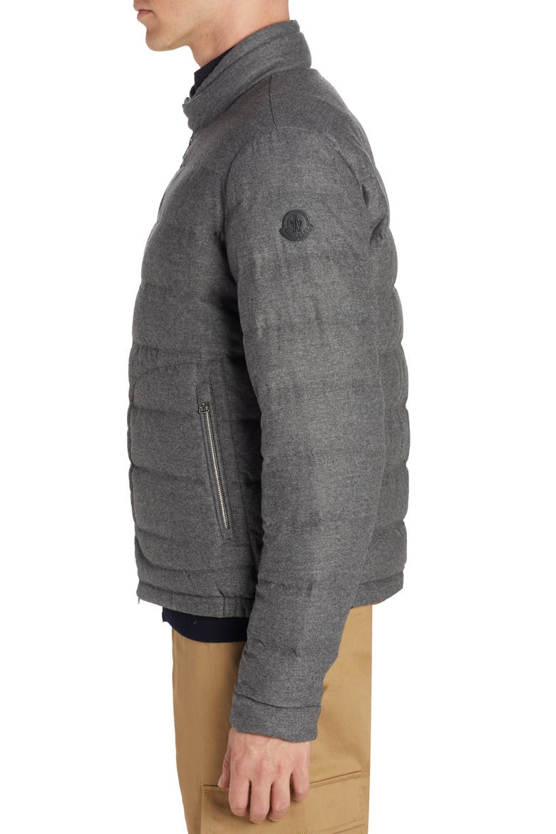 Acorus Quilted Flannel Down Jacket, Alternate, color, GREY