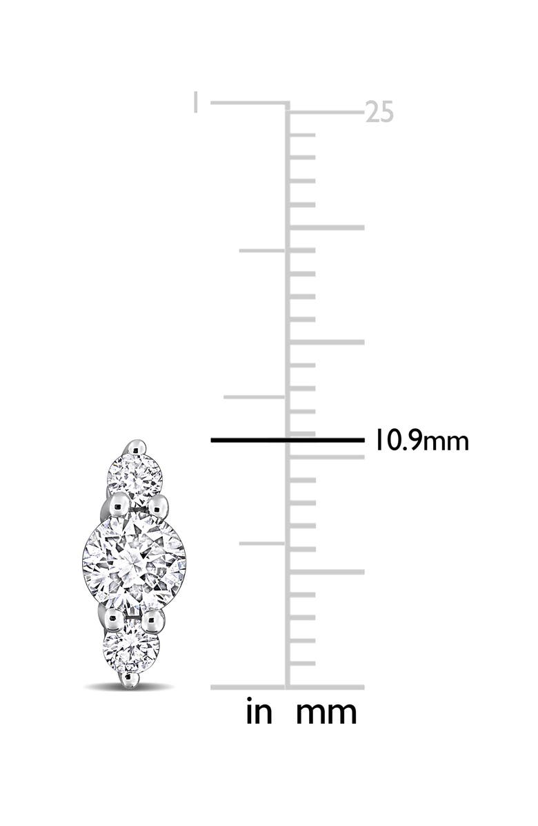 Created Forever Sterling Silver Lab Grown Diamond Stud Earrings, Alternate, color, White