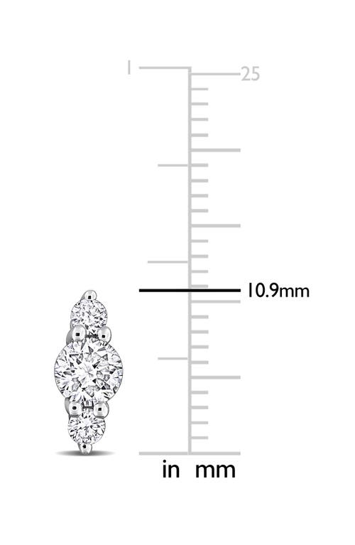 Created Forever Sterling Silver Lab Grown Diamond Stud Earrings In Metallic