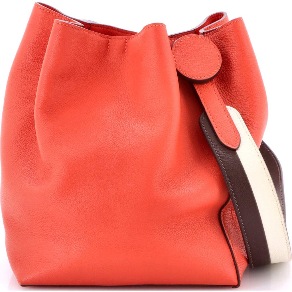 Pre-owned Hermes Hermes Licol Bag Evercolor 17 In Orange