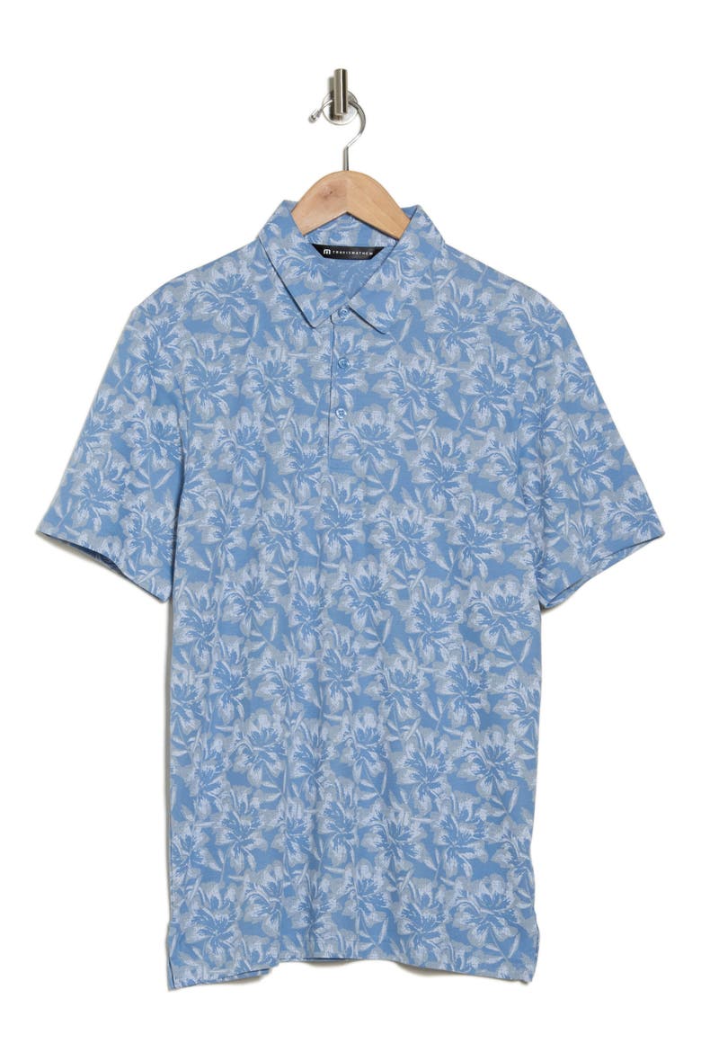 Five Oh No Logo Golf Polo, Alternate, color, QUIET HARBOR