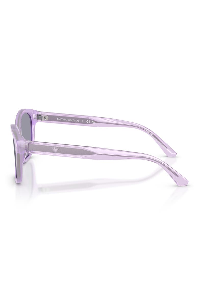 Kids' 49mm Small Cat Eye Sunglasses, Alternate, color, SHINY OPAL LILLAC / BLUE