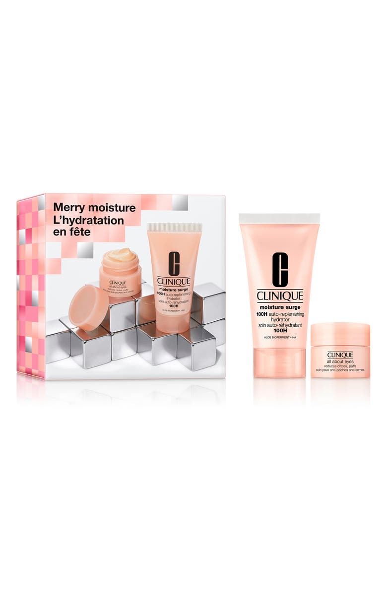 Clinique Merry Moisture Moisturizer + Eye Cream Skincare Holiday Gift Set $42 Value, Alternate, color, 
