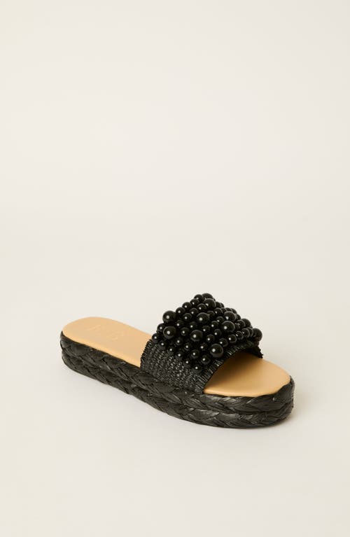 Btb Los Angeles Milos Pearl Espadrille In Black