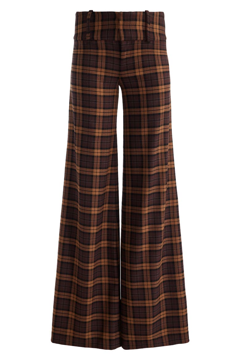 Olivia Low Rise Wide Leg Pants, Alternate, color, DARK CHOCOLATE/ CAMEL