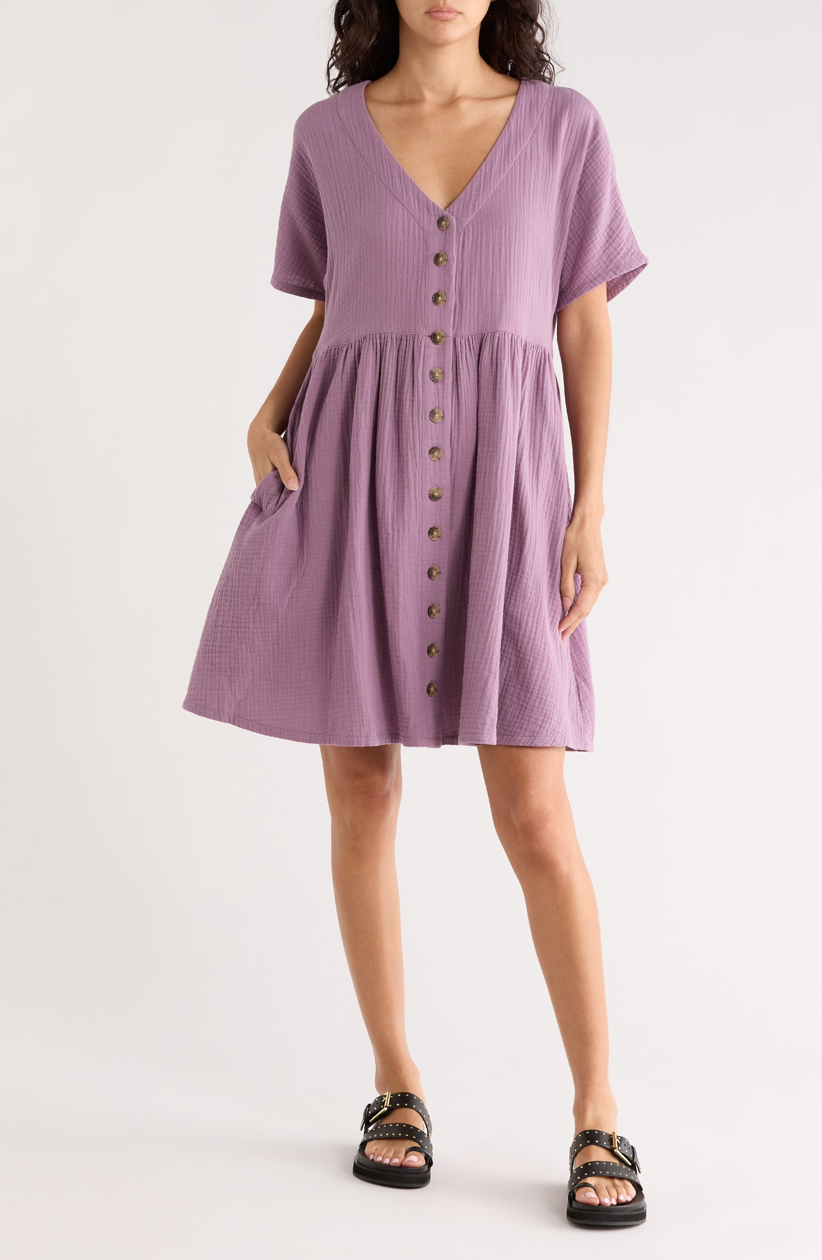 Lightspun Button Front Minidress - image 5