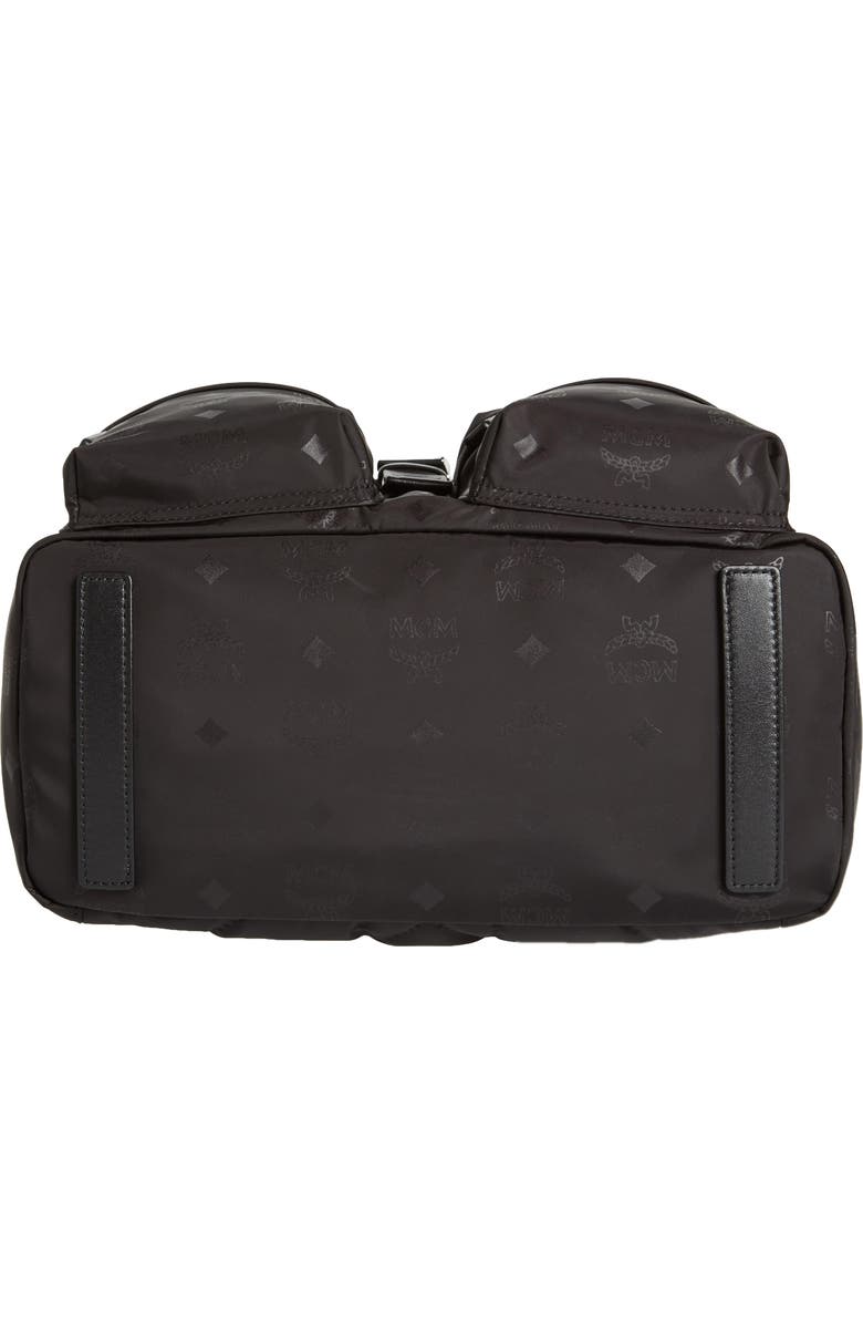 MCM Small Dieter Monogrammed Nylon Backpack, Alternate, color,