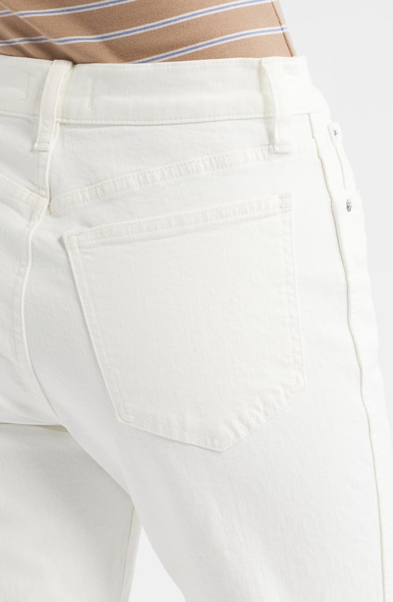 Madewell Longline Straight Leg Jeans, Alternate, color, Tile White
