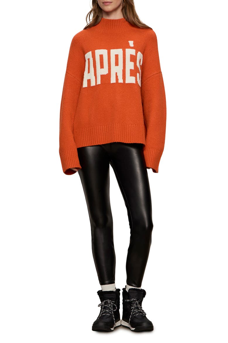 Aprés Sweater, Alternate, color, SKI ORANGE