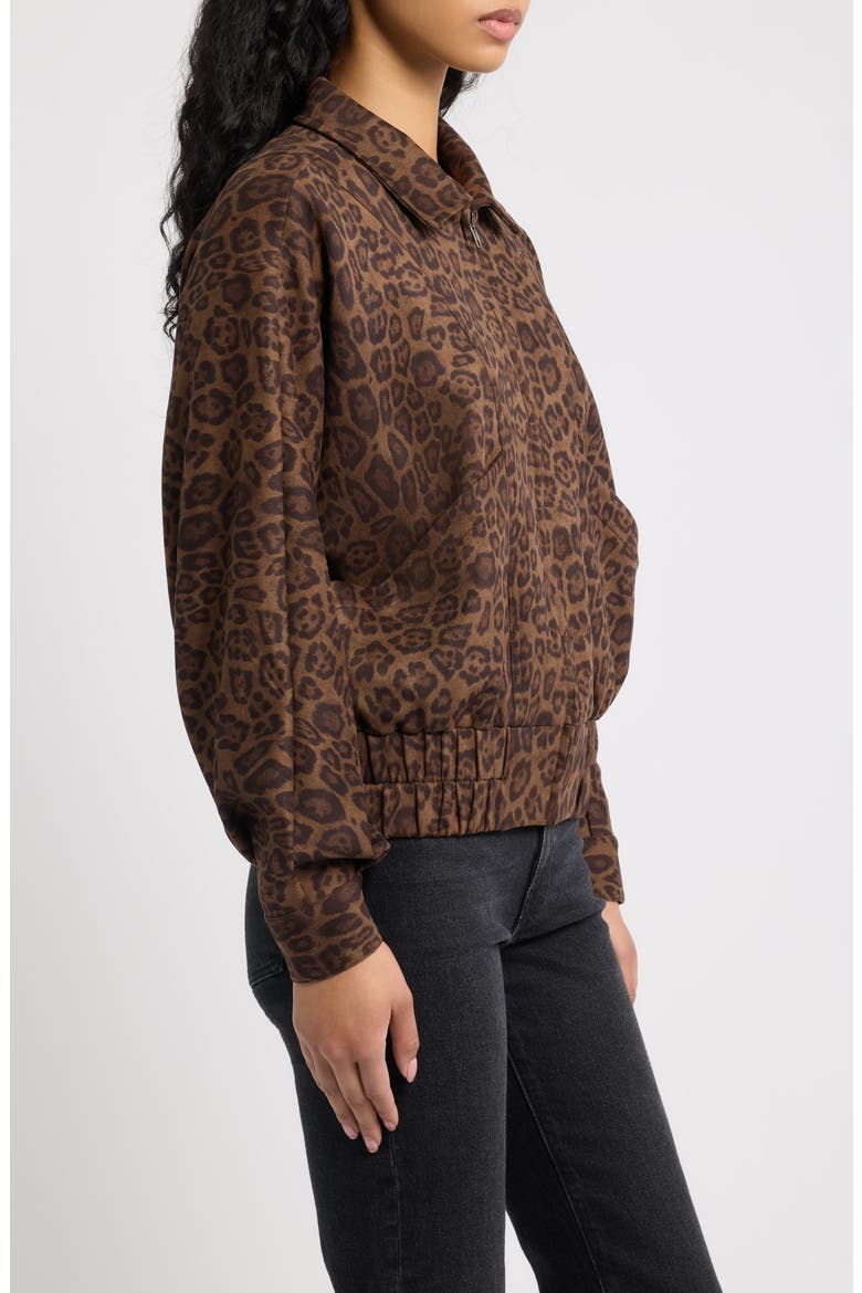 Paulina Leopard Print Bomber Jacket, Alternate, color, CLASSIC LEOPARD