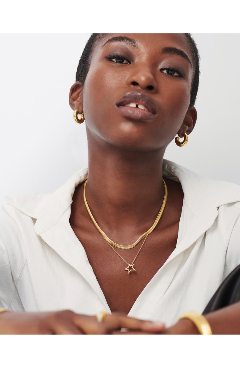 Missoma Gold Star Pavé Cubic Zirconia Pendant Necklace, Alternate, color,