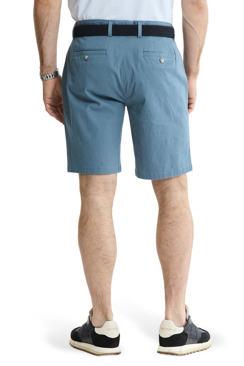 Cotton & Silk Blend Stretch Shorts, Alternate, color, BLUE