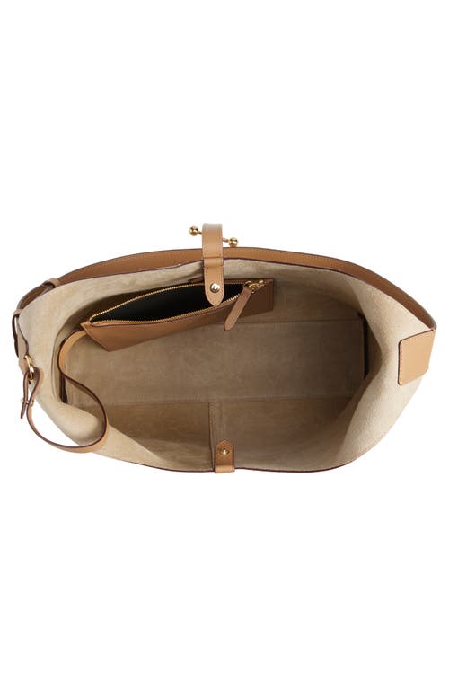 Strathberry Kite Leather Hobo Bag In Brown