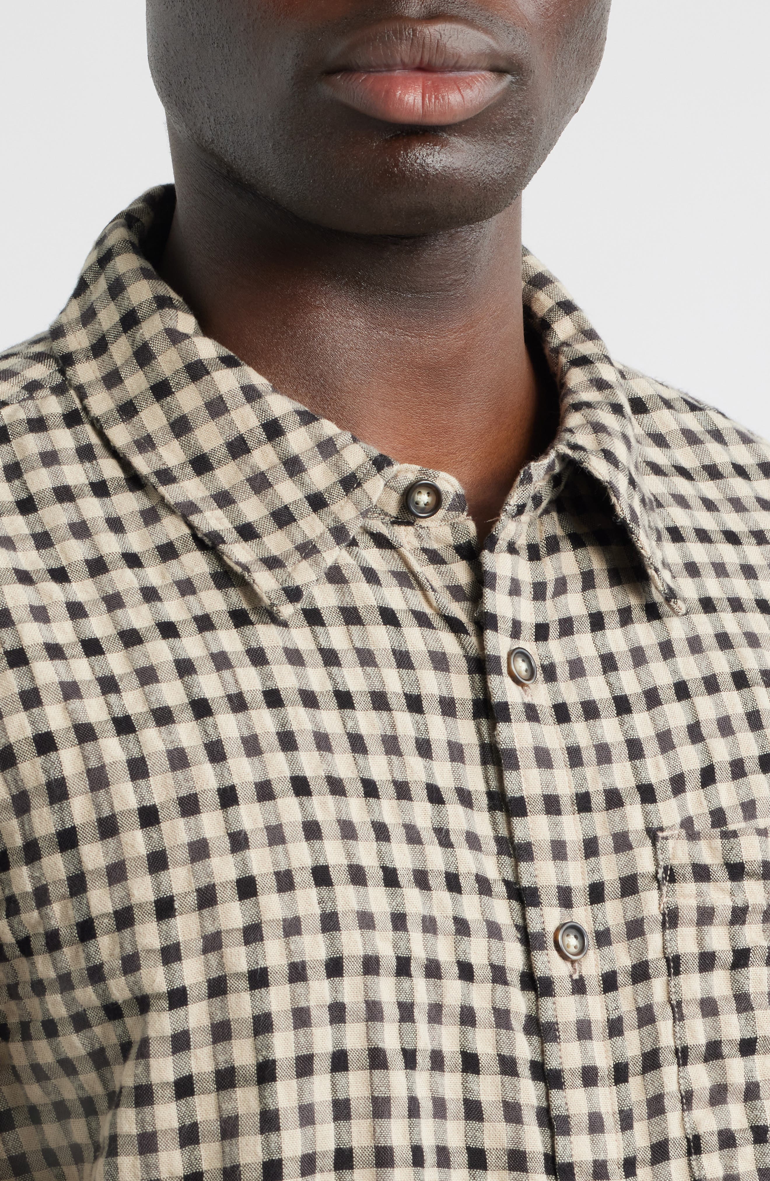 Fall Check Button-Up Shirt - image 2