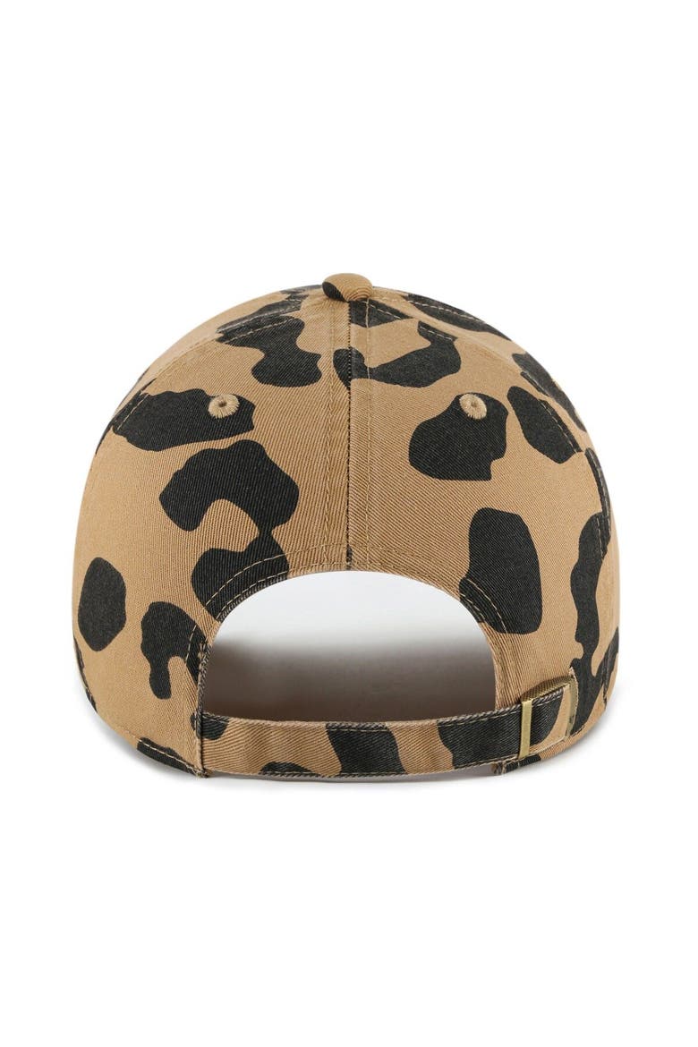 Women's '47 Michigan State Spartans Rosette Leopard Clean Up Adjustable Hat, Alternate, color, Brown