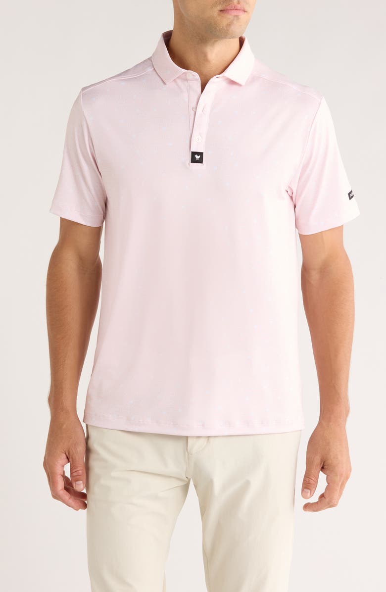 Bad Birdie Block Party Performance Golf Polo, Main, color, Mauve Chalk