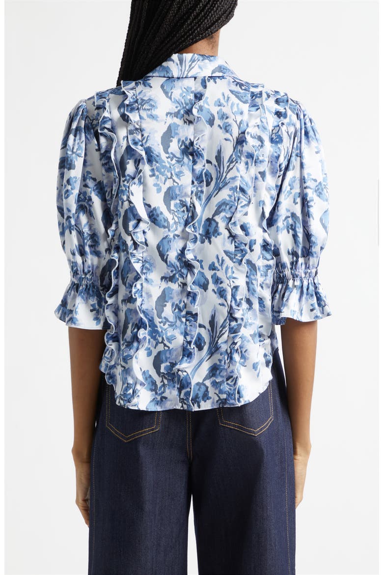 Midnight Floral Print Button-Up Shirt, Alternate, color, NIGHT TIDE MULTI