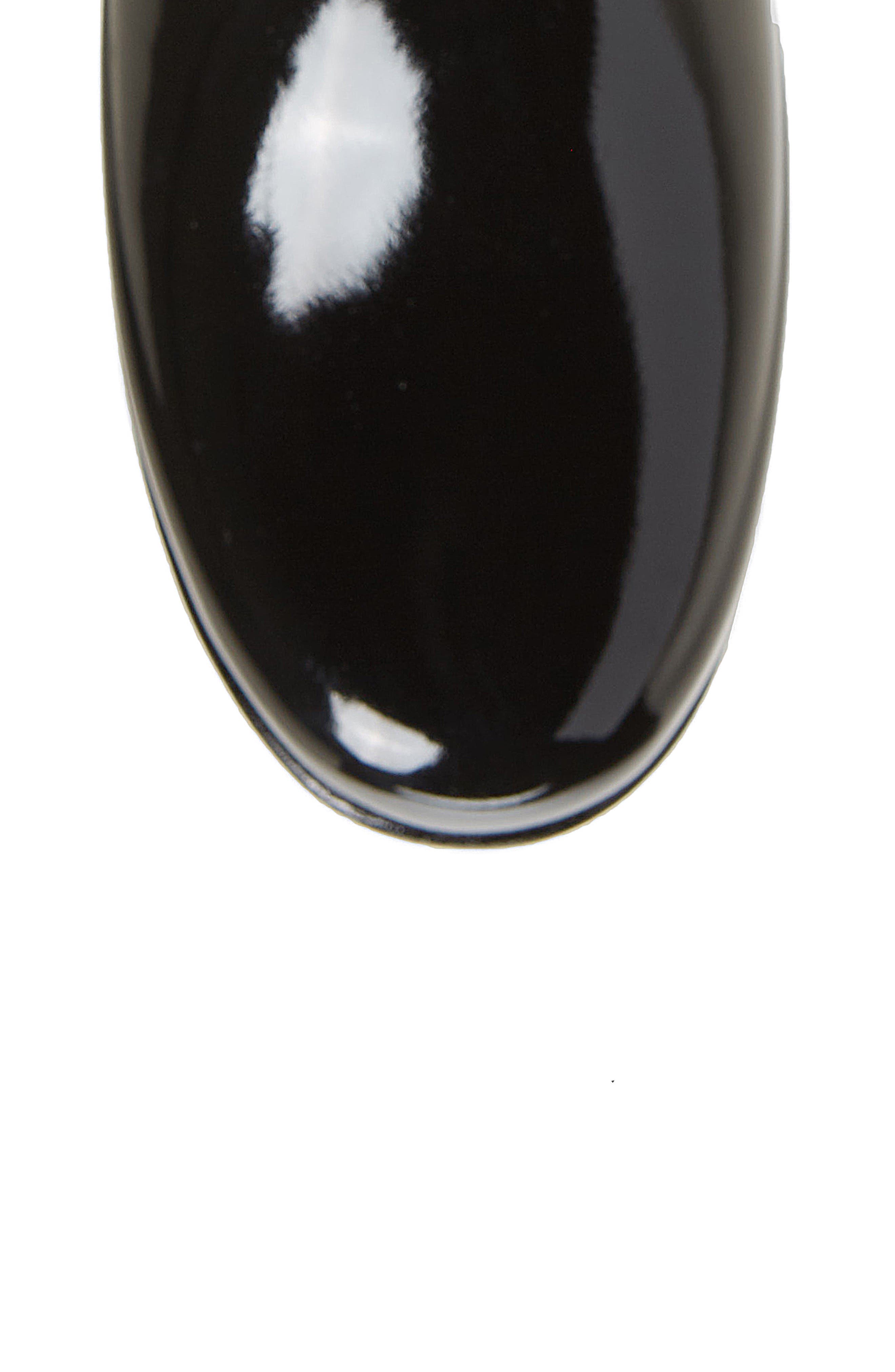 Original Refined High Gloss Rain Boot, Alternate, color, BLACK
