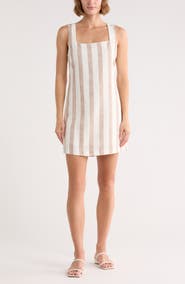 Blu Pepper Stripe Sleeveless Minidress