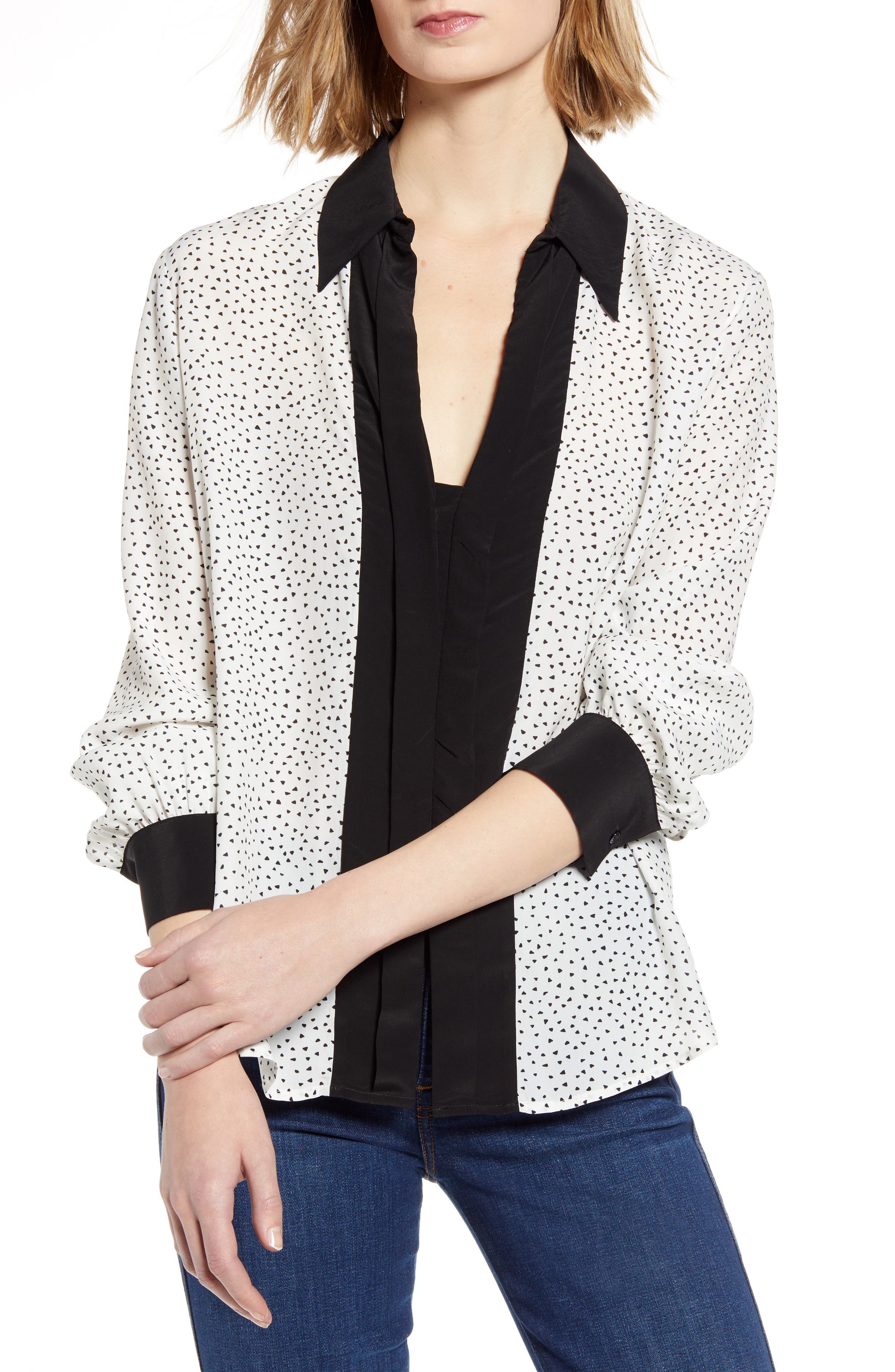 7 For All Mankind Minimal Contrast Print Top (Women) | Nordstromrack