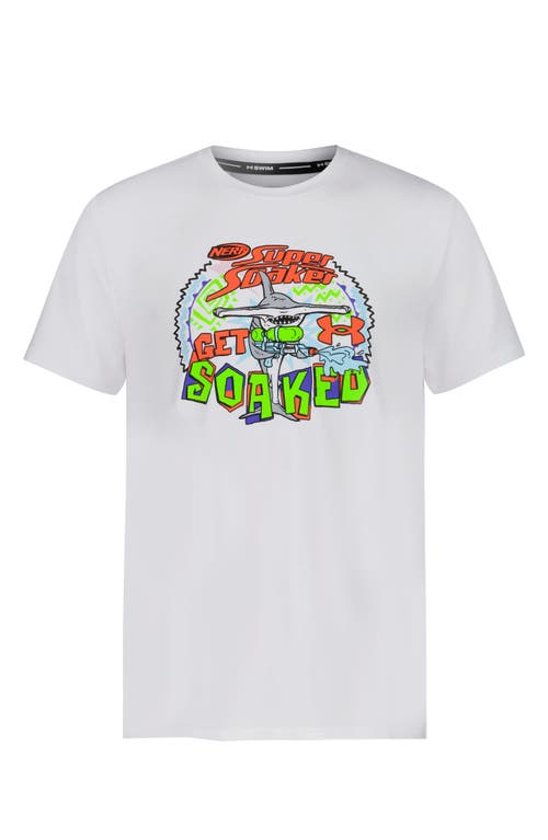 Under Armour Big Boys Short Sleeve Get Soaked Surf T-shirt In White