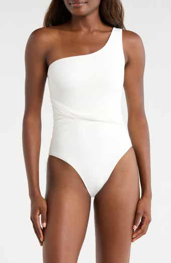 Floral Twist Front One-Shoulder One-Piece Swimsuit