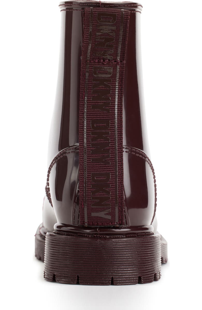 DKNY Tilly Lace-Up Rain Boot, Alternate, color, Bordeaux