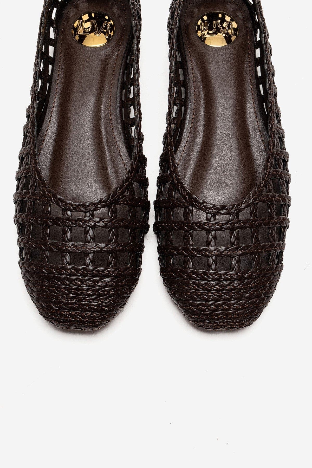 Elvaris Woven Ballet Flat, Alternate, color, Brown