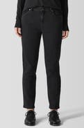 Eileen Fisher High Waist Ankle Slim Jeans