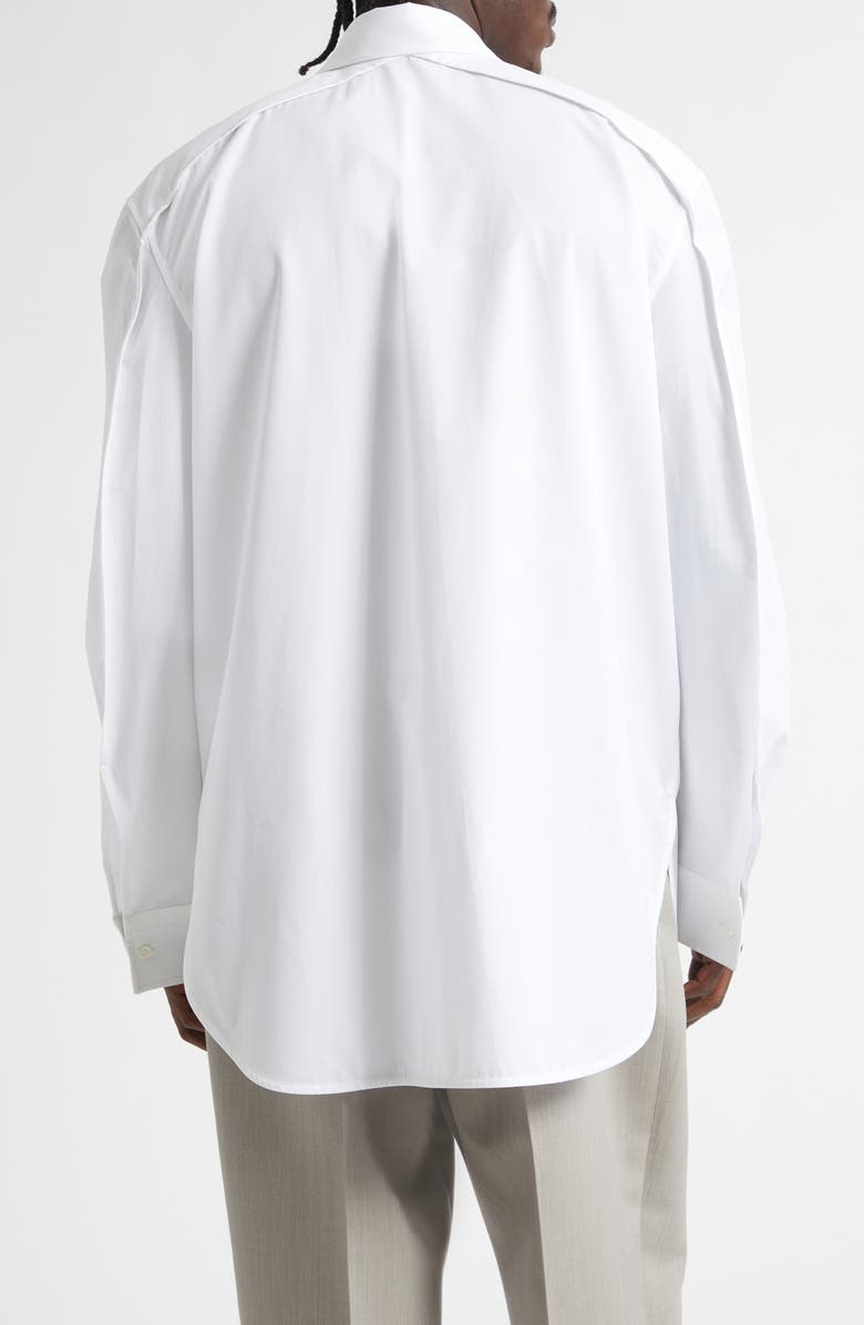 Bottega Veneta Cotton Poplin Button-Up Shirt, Alternate, color, 9000 White