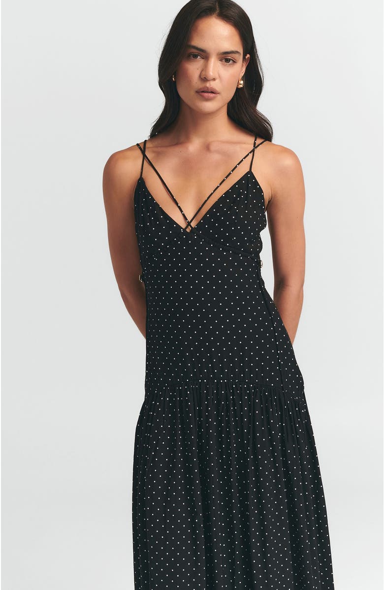 ST MRLO Paris Maxi Dress, Alternate, color, Black Base Spot