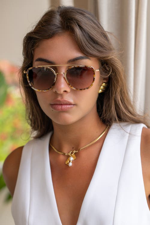 Freyrs Eyewear Weston Round Sunglasses In Brown