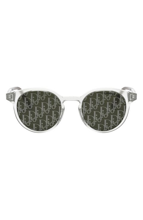 'DiorTag R1I 49mm Small Mirror Round Sunglasses