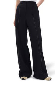 rag & bone Irina Contrast Stitch Straight Leg Pants