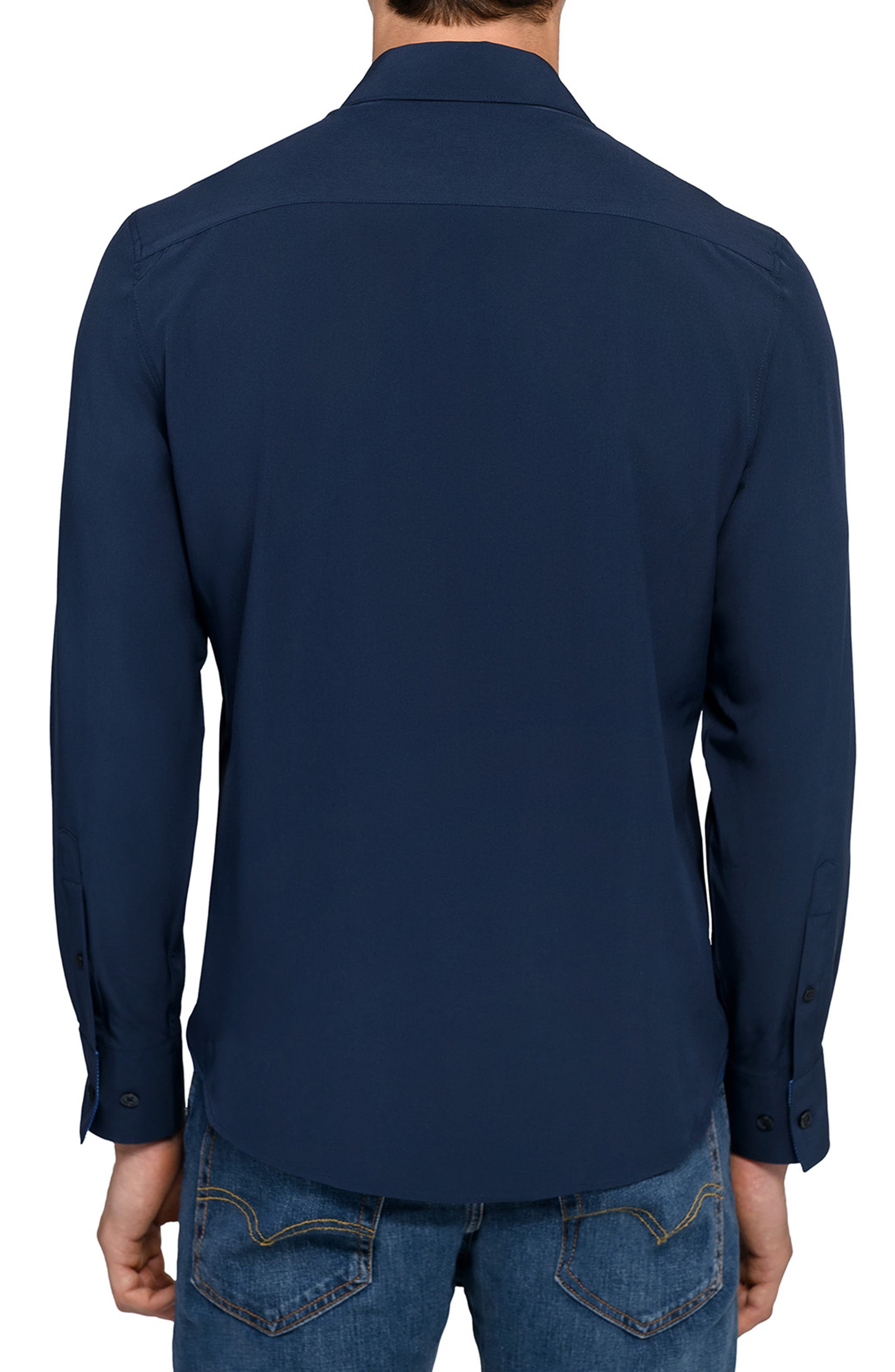Solid Woven Long Sleeve Basic - image 4