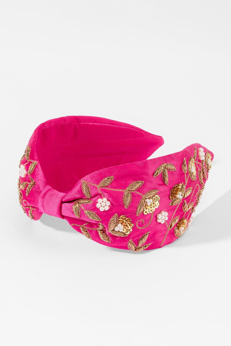 Fuchsia Blossom Embellished Headband, Alternate, color, Pink