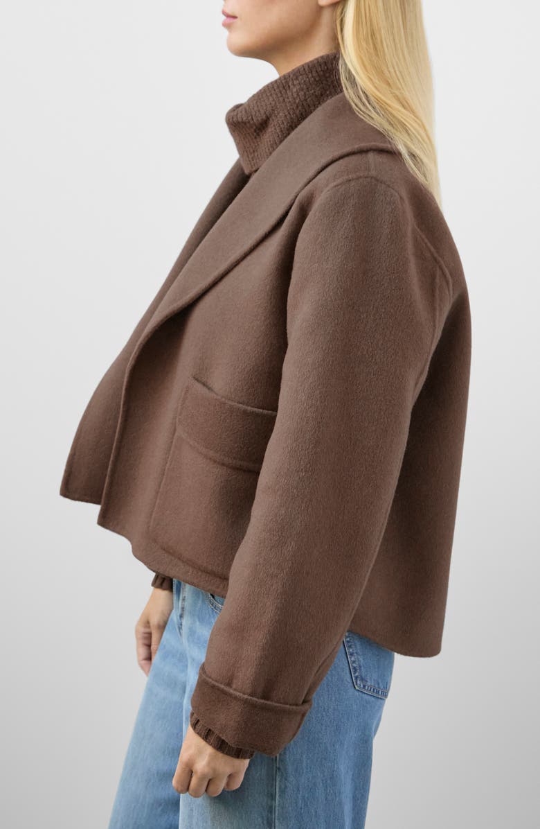 Splendid x @cellajaneblog Crop Icon Coat, Alternate, color, Truffle