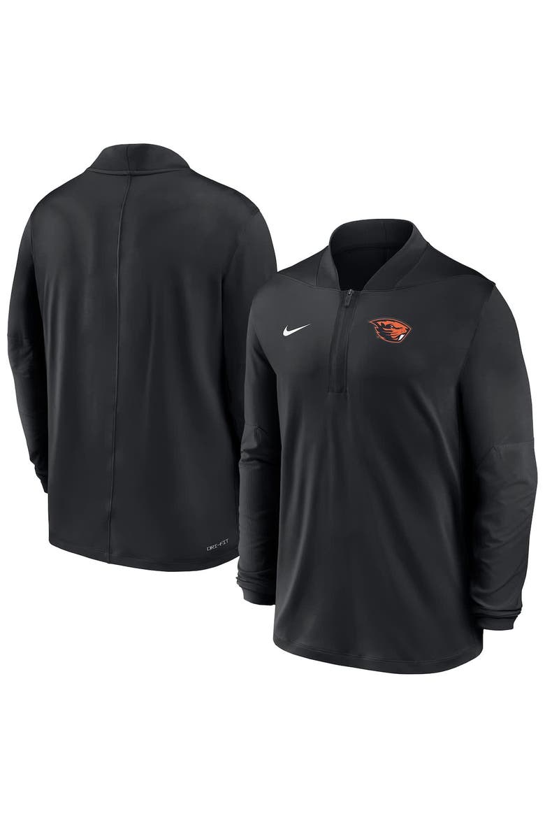 Men's Nike  Black Oregon State Beavers Dri-FIT Half-Zip Pullover, Alternate, color, Black