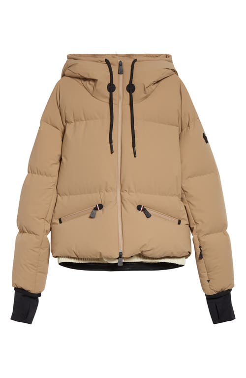 Moncler Grenoble Allesaz Hooded Down Puffer Jacket In Brown