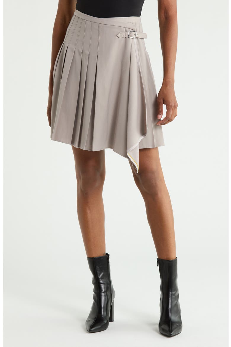 Vittoria Pleated Skirt, Main, color, FRENCH GREY